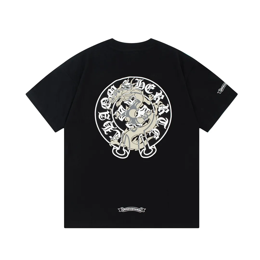 Chrome Hearts/ Logo Same Style T Versatile : Black Size：XS~L
